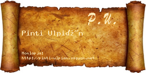 Pinti Ulpián névjegykártya